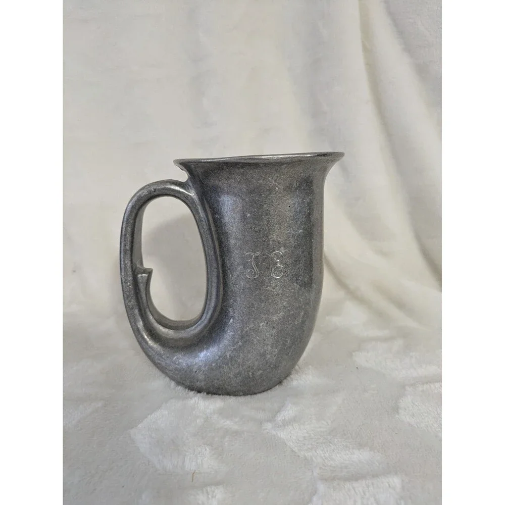 Vtg  Wilton Armetale Pewter Tavern  Horn Stein Mug Tankard